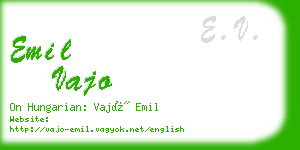 emil vajo business card